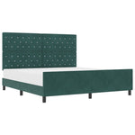 ZNTS Bed Frame in Dark Green, 180x200 cm, Velvet 3344894