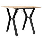 Dining Table Y-Frame 90x90x75 cm Solid Wood Pine and Steel 3282718