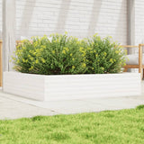 Garden Planter White 110x110x23 cm Solid Wood Pine 847214