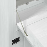 Wine cabinet White 97 x 45 x 114 cm Solid Pine Wood 42024956
