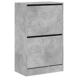 Shoe Cabinet Concrete Grey 60x34x96.5 cm Engineered Wood 839948