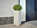 Garden Planter White Triangular 30x26x75 cm Steel 851145