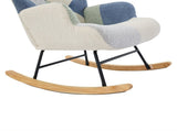 Rocking Chairs for Adults, Boucle Rocking Chair Relaxing Recliner Chair with Solid Wood Legs High N605P181754L