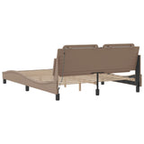 Bed Frame without Mattress "Zadar" Cappuccino 160x200 cm Faux Leather 3208195
