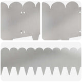 Lawn Edging 30 pcs 103 x 25 cm Steel Silver 8008707