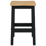 High Bar Stool EKAI 2 pcs Black 40 x 29 x 63 cm Solid Pine Wood 42037015