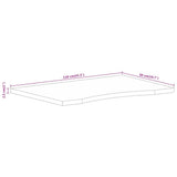 Desk Top with Curve 110x50x2.5 cm Solid Wood Rough Mango 370180