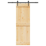 Sliding Door with Hardware Set 70x210 cm Solid Wood Pine 3332688