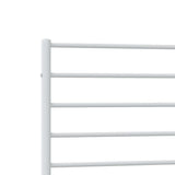 Metal Bed Frame without Mattress with Headboard White 100x190cm 352362