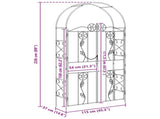 Garden Arch Plain Black 115 x 37 x 226 cm 42021348