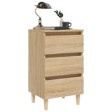 Bed Cabinet Sonoma oak Engineered wood, solid eucalyptus wood 805893