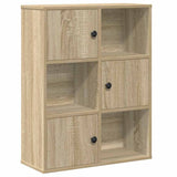 ZNTS Bookcase Sonoma Oak 60x24x76.5 cm Engineered Wood 860384