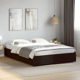 Bed Frame Black Engineered wood Double Durable Bed Frame 3279857