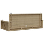 Swing Bench Beige 119x56x48 cm Poly Rattan 365628