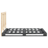 Bed Frame Grey Solid pinewood 140 x 200 cm Bed Frame 3281546