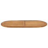Table Top Oval Solid Teak Wood Natural 42033173