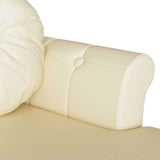 Chesterfield Bench Cream 120.5 x 65 x 75 cm Faux Leather 42019280