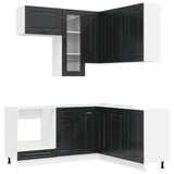 Kitchen Unit KALMAR 8 pcs Black Engineered Wood 3438382