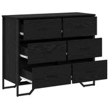 Chest of Drawers 2 pcs Black Oak 91 x 35.5 x 74.5 cm 3365605