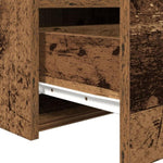 ZNTS Bedside Cabinet with LED Lights Old Wood 50x40x45 cm 862180
