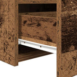 ZNTS Bedside Cabinet with LED Lights Old Wood 50x40x45 cm 862180