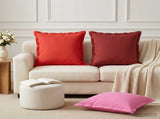 Cushion with Pillow HOUTEN 6 pcs Red Polyester 934850