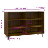 Sideboard Brown Oak 103.5x35x70 cm Engineered Wood 813187