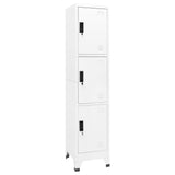 Locker Cabinet White 38x45x180 cm Steel 339780