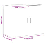 Wall Cabinet Grey Sonoma 80x42.5x64 cm Engineered Wood 846136