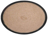 Jute Placemets 12 pcs Natural and Black 30 cm 100% Tossa Jute 42012316