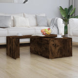 Coffee Table Smoked Oak 150x50x35 cm Engineered Wood 815468