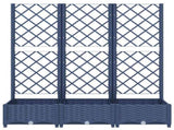 Garden Planter with Trellis Blue Grey 120x40x121.5 cm PP 318252