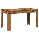 ZNTS Dining Table Old Wood 140x74.5x76 cm Engineered Wood 856572