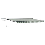 Electric Retractable Awning Green, White and Anthracite 4 x 2 m 3421996