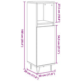 Bathroom Cabinet Old Wood 30x30x100 cm Engineered Wood 857208
