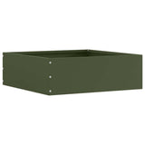 Lawn Edging 6 pcs Olive Green 40 x 40 x 13 cm Steel 874709