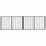 Dog Gate 2 pcs Black 100 x 60 cm Galvanised Steel 891996