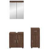 Bathroom Furniture Set TULUM 3 pcs Brown Oak 60 x 34 x 63 cm 3398031