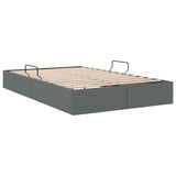 Storage Bed with Mattress Dark Grey 120 x 200 cm Fabric 3369999