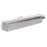Rectangular Waterfall Pool Fountain Stainless Steel 60 cm 41667