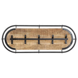 Wall-mounted Coat Rack with 5 Hooks Solid Wood Rough Mango 4013506