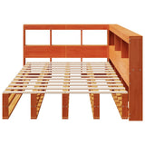 Bookcase Bed without Mattress Wax Brown 120x200cm Solid Wood Pine 3324504