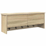 Wall-Mounted Coat Rack with Shelf Sonoma Oak 80 x 20 x 30 cm 874341