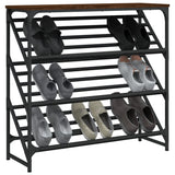 Shoe Rack Brown Oak 90x30x85 cm Engineered Wood 833432