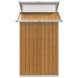 Garden Shed Brown 270x130x208.5 cm Galvanised Steel 316245