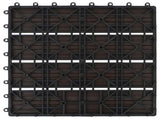 Decking Tile 11 pcs Dark Brown 30 x 30 cm WPC 42046670