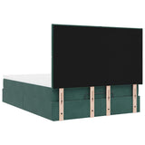 Ottoman Bed with Mattresses Dark Green 140x200cm Velvet 3313406