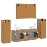 Bathroom Furniture Set 6 pcs Artisan Oak 3407158