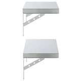 Wall Shelves 2 pcs 50x23.5 cm Silver Stainless Steel 3214510