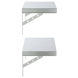 Wall Shelves 2 pcs 50x23.5 cm Silver Stainless Steel 3214510